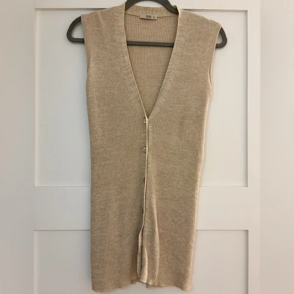 Prada Light Beige Women's Cardigan Sweater